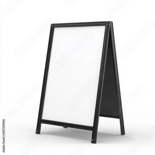 Blank a frame signboard for advertising isolated on white background