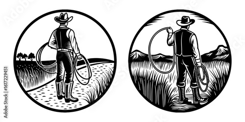 cowboy vector illustration