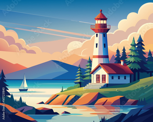 lighthouse on the coast