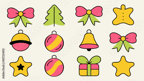 Charming hand drawn merry christmas vintage card collection featuring festive greetings and decorative elements for seasonal celebrations