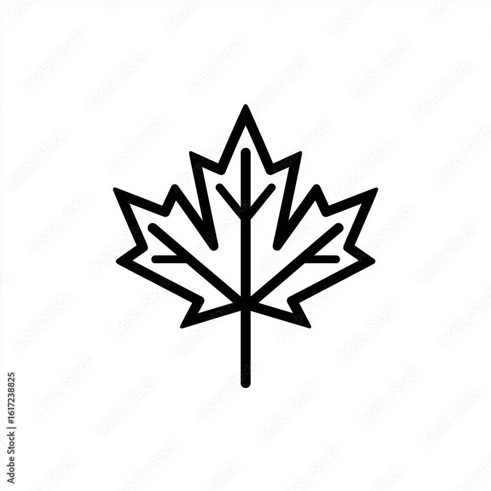 Obraz premium Stylized maple leaf representing canada and autumn