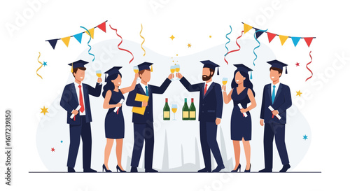 Joyful Graduation Toast Celebrating Academic Success And Future Endeavors