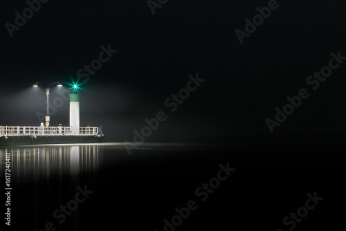 LAte night pier fishing in oshawa