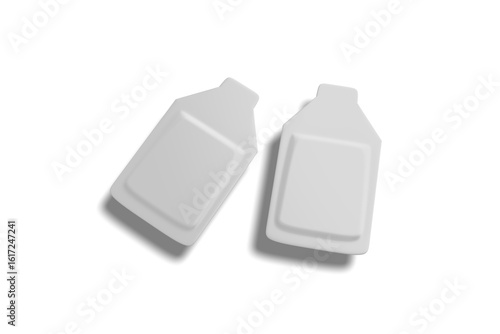 High Angle View of Blank Dipping Sauce Cup, 3D Illustration