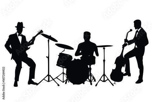 Jazz Musicians Vector Silhouette Set - Diverse Music Genre Illustrations
