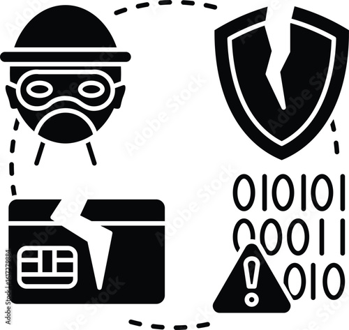 Fraud Protection glyph icon