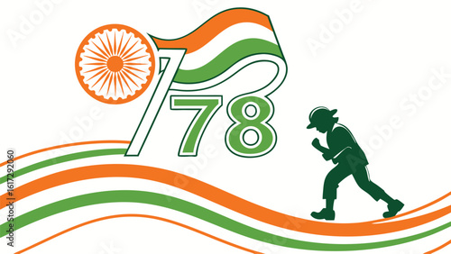 National anniversary celebration illustration
