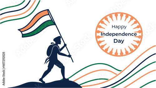 Person carrying flag independence day