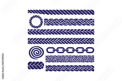 rope brush pattern. Thread pattern seamless