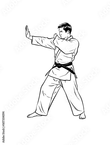 Martial Artist in Fighting Stance