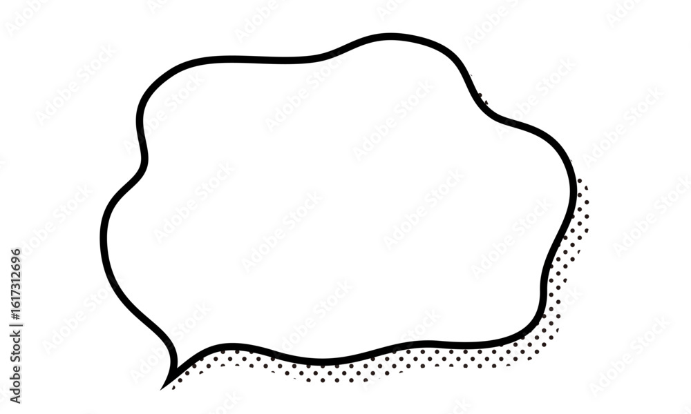 Fototapeta premium 影が付いたモヤモヤの吹き出し