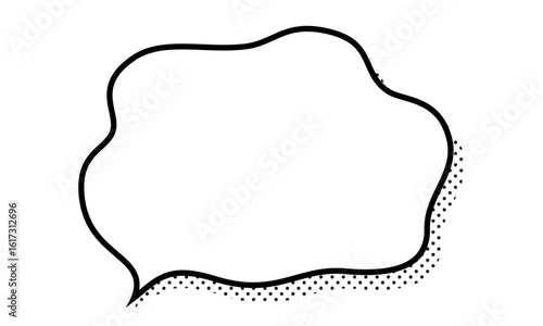 影が付いたモヤモヤの吹き出し