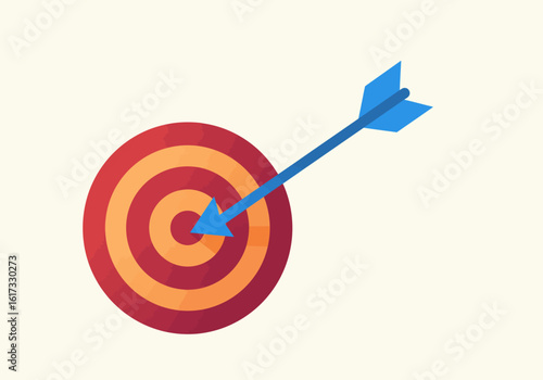 Achieving Goals A Dart Hitting the Bullseye