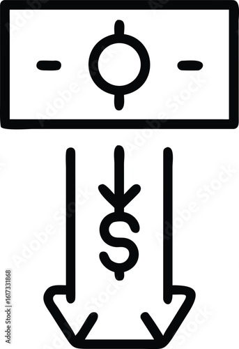 A T M machine dispensing cash automated teller machine cash dispenser