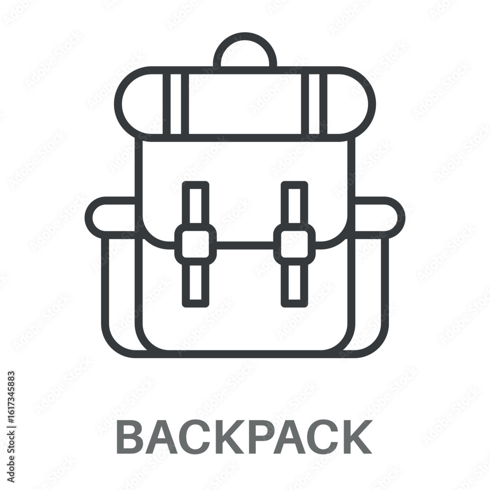 Backpack Design Icon, Simple Style Design Inspiration For Any Logos Interface And Purpose Backpack Design Icon, Simple Style Design Inspiration For Any Logos Interface And Purpose