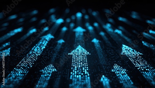 Abstract digital upward arrows (1)