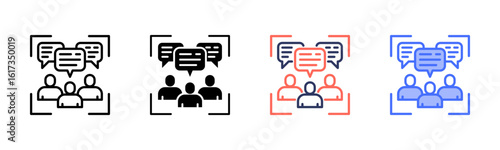 Focus Group icon set multiple style collection
