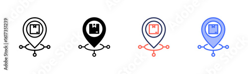 Product Positioning icon set multiple style collection
