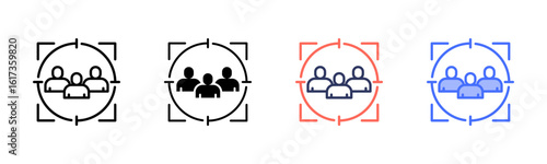 Focus Group icon set multiple style collection