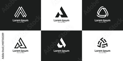 Letter a logo design icon