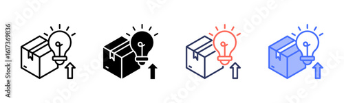 Product Innovation icon set multiple style collection