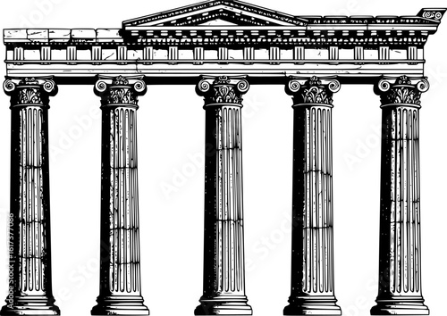 Engraving ancient columns
