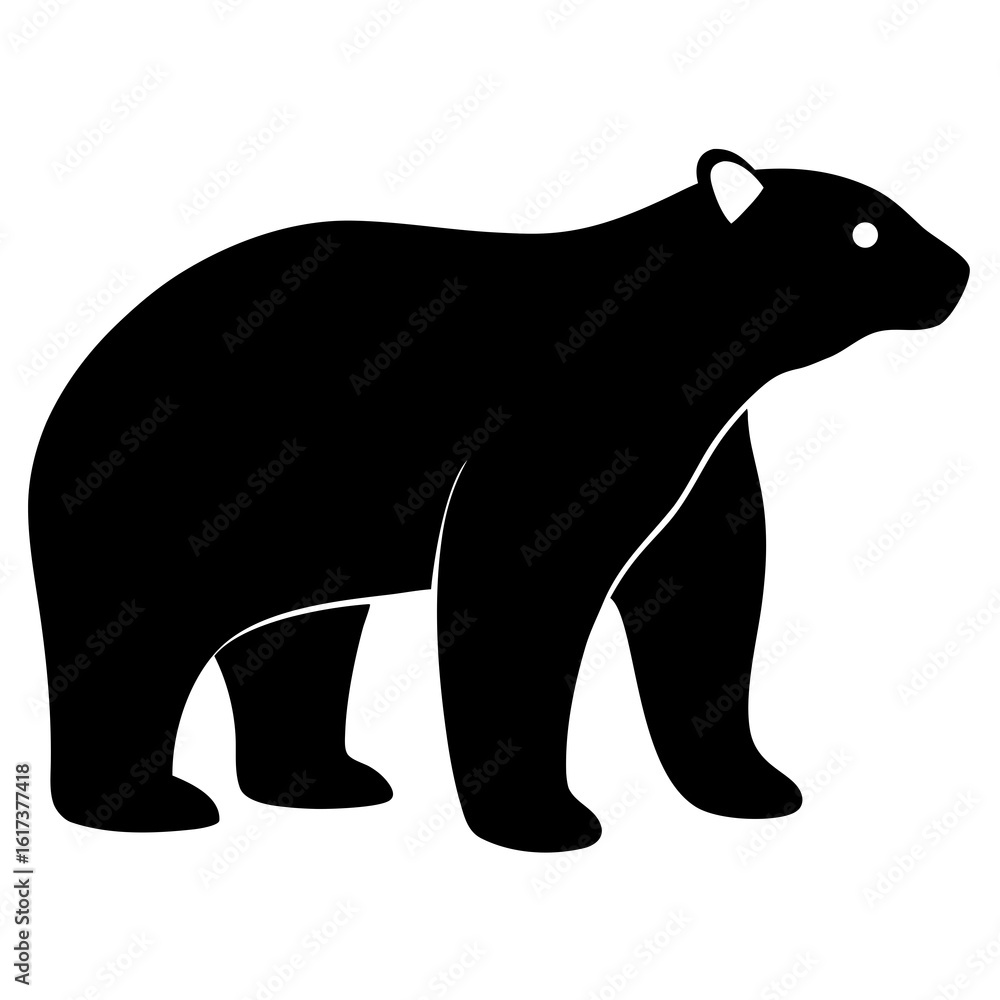 Fototapeta premium silhouette of a polar bear