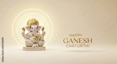 illustration of Lord Ganpati for Ganesh Chaturthi festival of India, Ganesh chaturthi for greeting,card, poster background.
