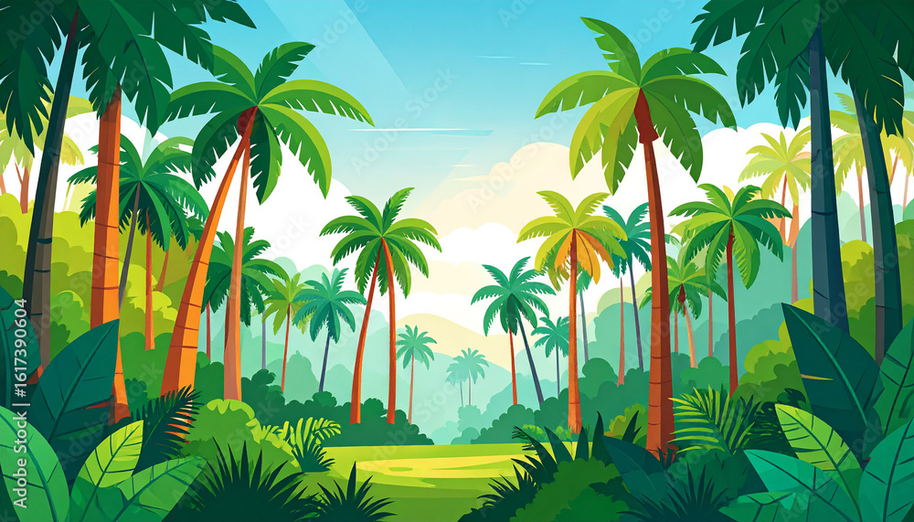 Fototapeta premium palm trees of the sky