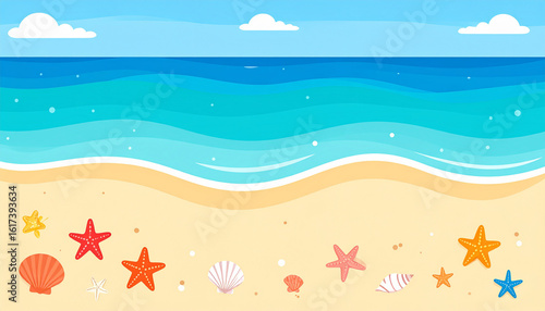 Fototapeta Naklejka Na Ścianę i Meble -  summer beach background