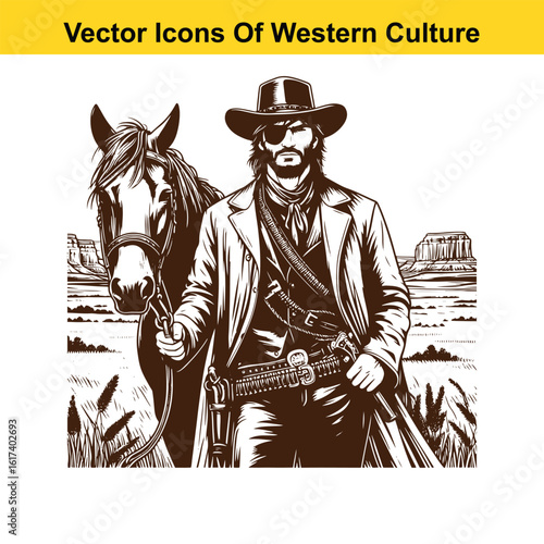Steely Gaze & Stalled Reins: Cowboy & Horse in the Western Expanse
