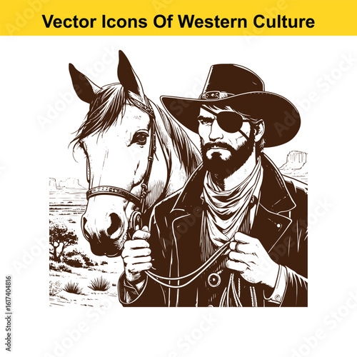 Steely Gaze & Stalled Reins: Cowboy & Horse in the Western Expanse