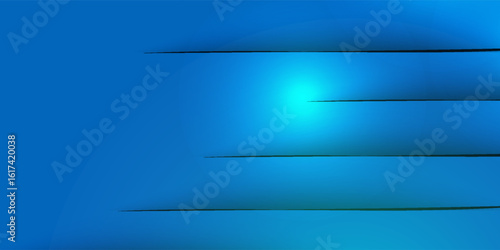 Abstract Blue Background With Gradient and Horizontal Lines