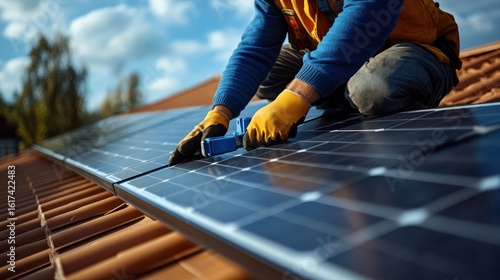 Crafting Energy Solutions: Installing Solar Panels on a Rooftop with Precision