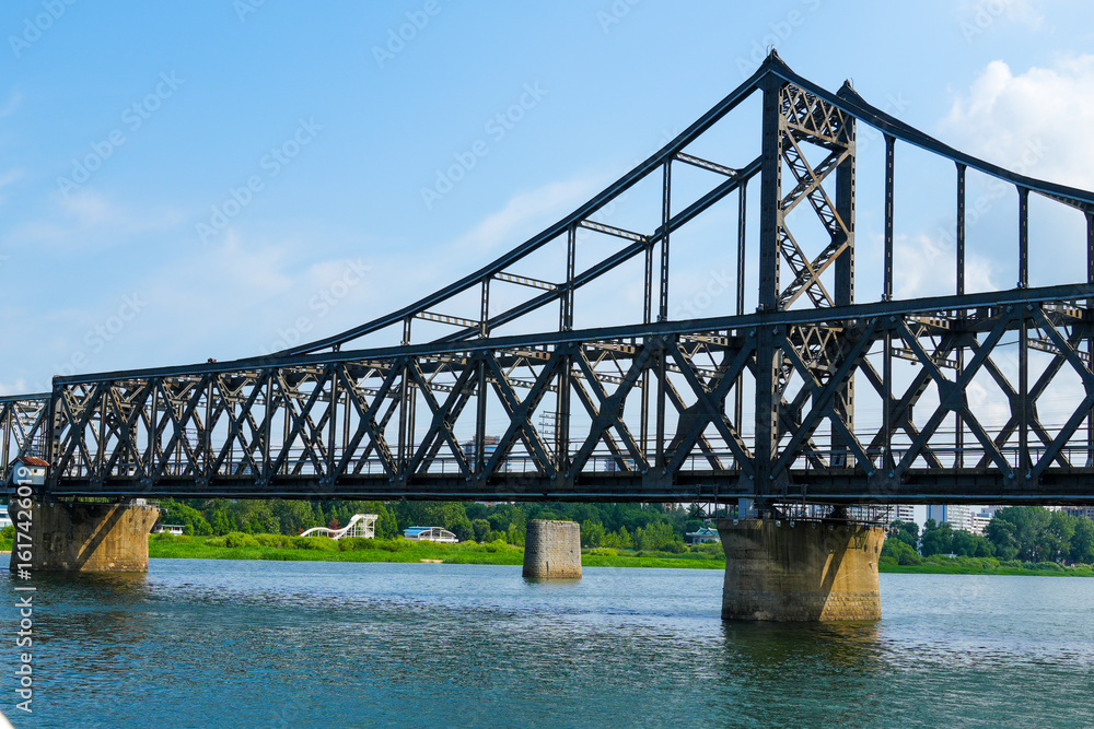Fototapeta premium Yalu River scenery, Dandong, Liaoning, China