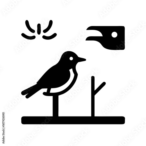  Minimalist bird pictograms for a nature reserve signage system