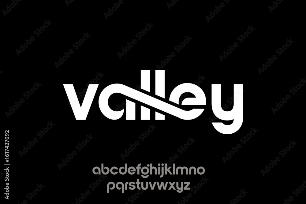 Obraz premium Modern Valley Wordmark Typography Design