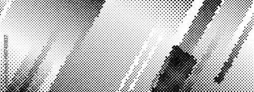 Rough grunge scratch halftone texture. Distress dirty paint background. Scuff ragged vector backdrop. Damage diagonal glitch pixel overlay. Dotted wallpaper for banner, poster, magazine, brochure