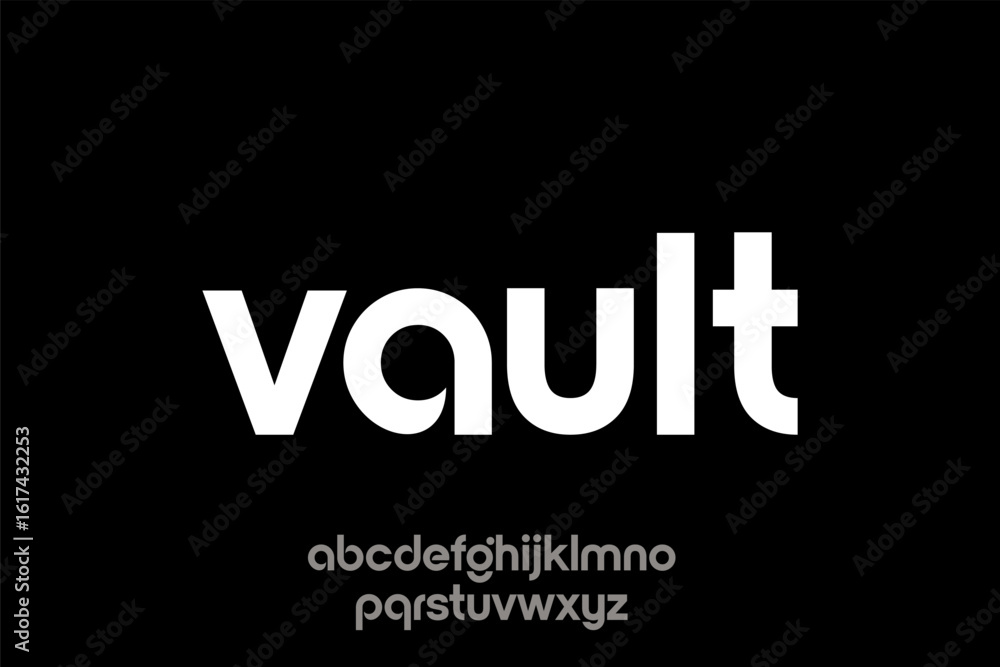 Obraz premium Modern Font Typography: Vault Bold Style Display