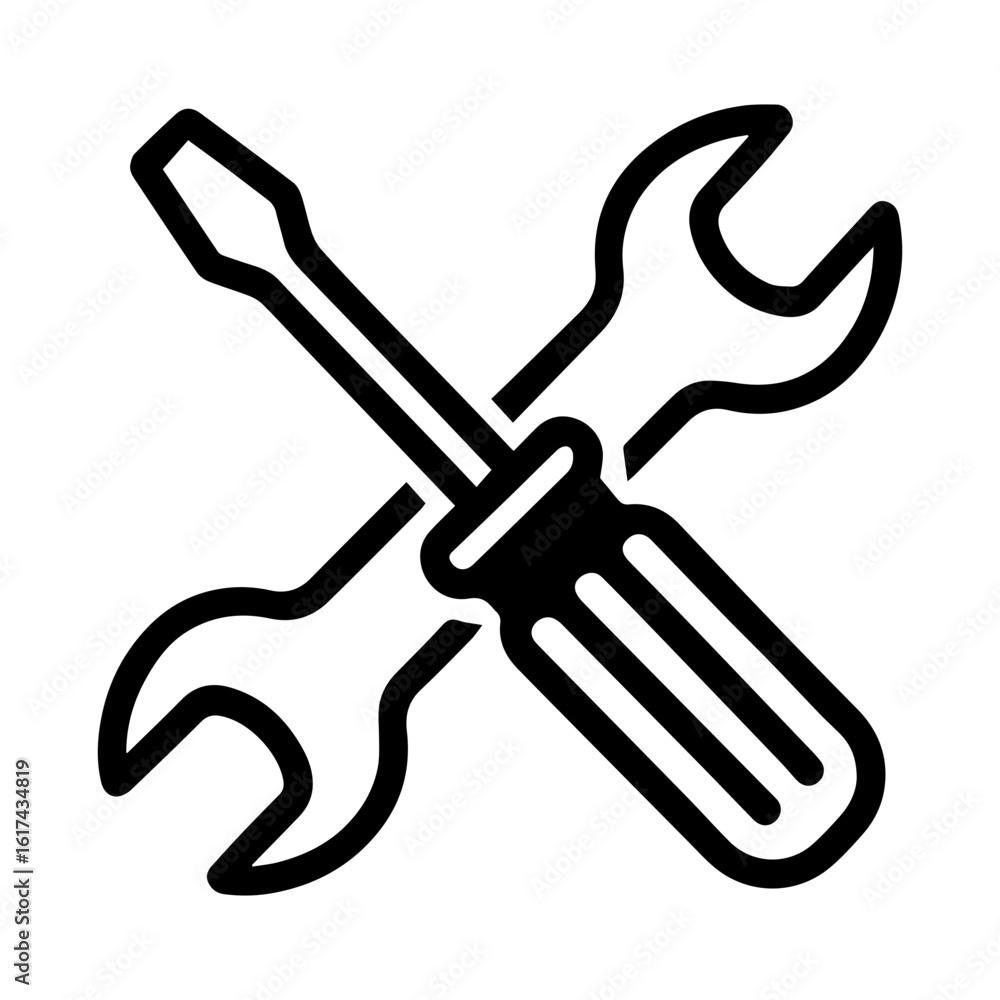 Spanner icon with transparent background Spanner icon with transparent background