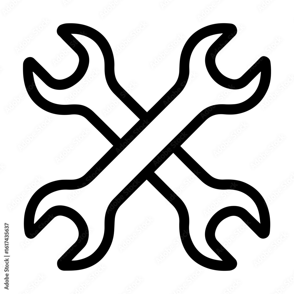 Fototapeta premium Spanner icon with transparent background 