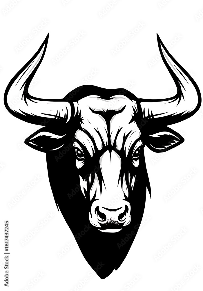 Naklejka premium 黒曜の雄牛