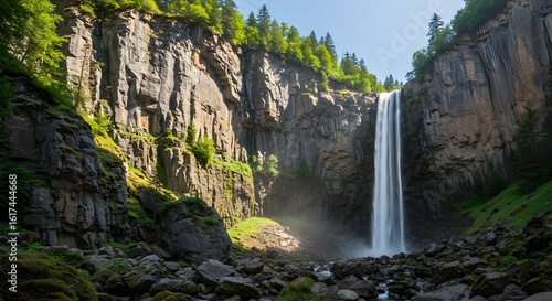 Spectacular Tumalo Falls Cascade in Oregon's Deschutes National Forest