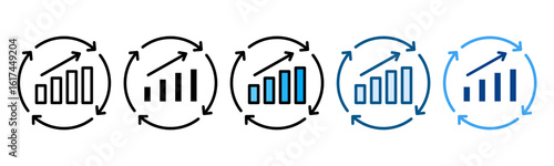 Continuous Improvement Icon Set Multiple Style