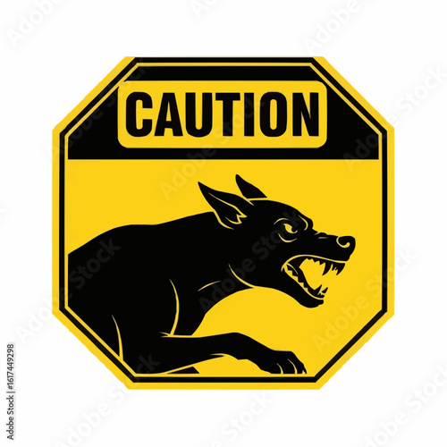 beware of dog sign