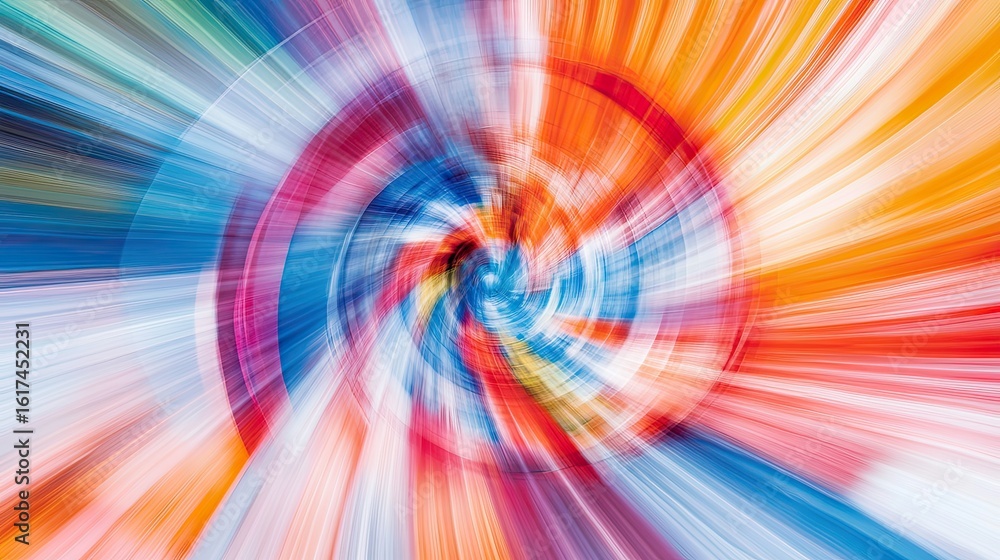 Obraz premium Vibrant radial lines create a dynamic abstract design.