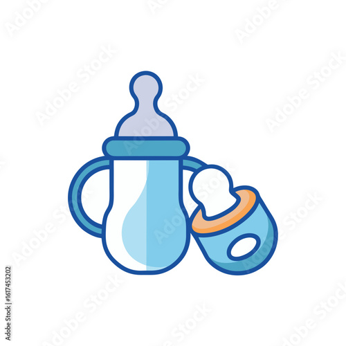 Baby bottle and pacifier icon