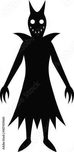 Dream Eater Silhouette Vector Art Illustration