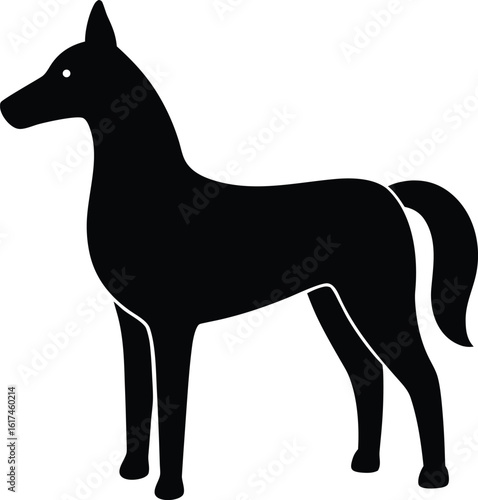 Kelpie Silhouette Vector Art Illustration