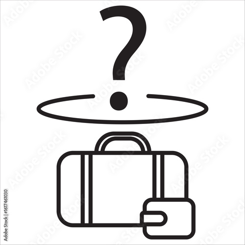 Lost and found icon outline vector